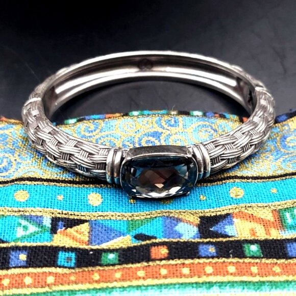 NWT Brighton Cafe De Paris Silver Plated Crystal Necklace & Hinged Bracelet 2 Pc - Picture 3 of 10